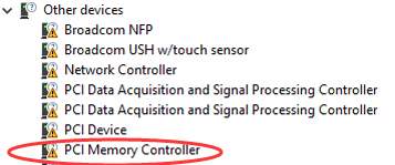 pci memory controller driver download